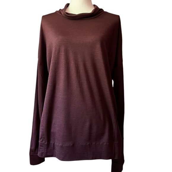 SMARTWOOL Women's Purple Long Sleeve Turtleneck Top Size Large - Picture 1 of 10